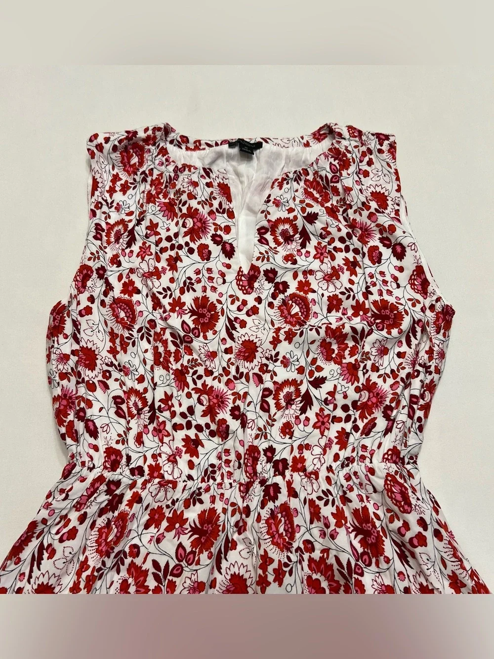 Ann Taylor Factory Boho A Line Dress Sz XS Floral Paisley Sleeveless Summer - Picture 2 of 8
